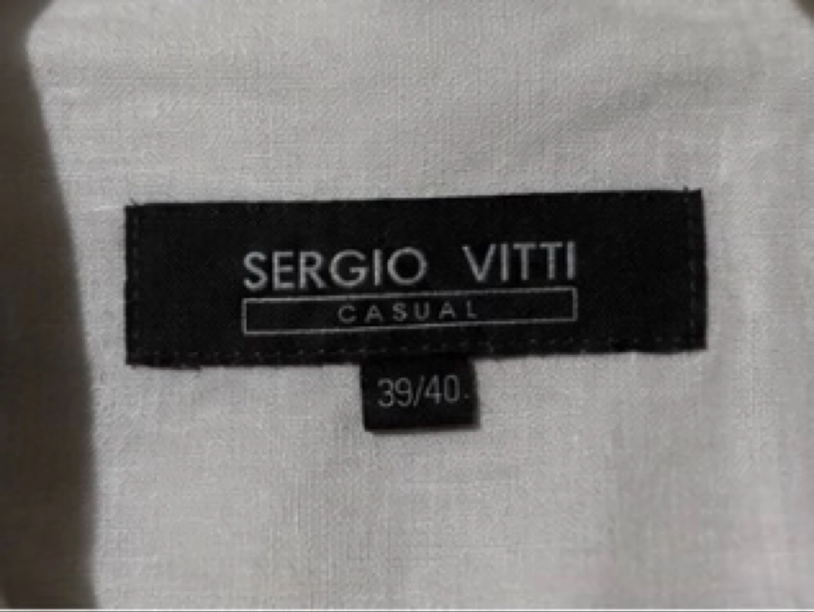Sergio Vitti Classic cut white linen short-sleeve shirt Size 39/40 – photo 4